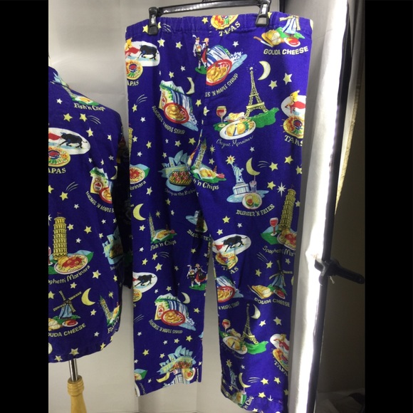 FRANKIE AND JOHNNY FLANNEL PAJAMAS TOP S/ BOTTOM L - Picture 6 of 8